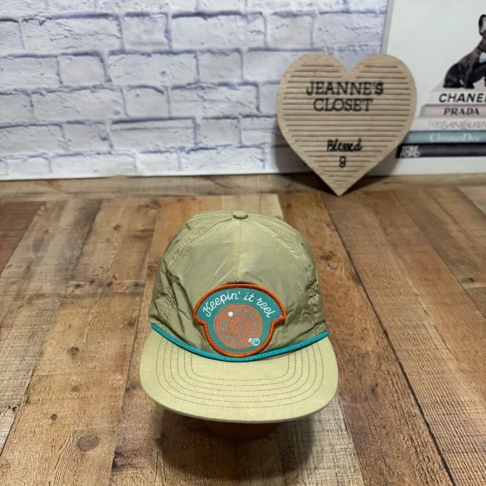 Sendero Provisions Co Keepin' it Reel Fishing Hat Snapback Baseball Cap Tan Rope - Picture 7 of 7